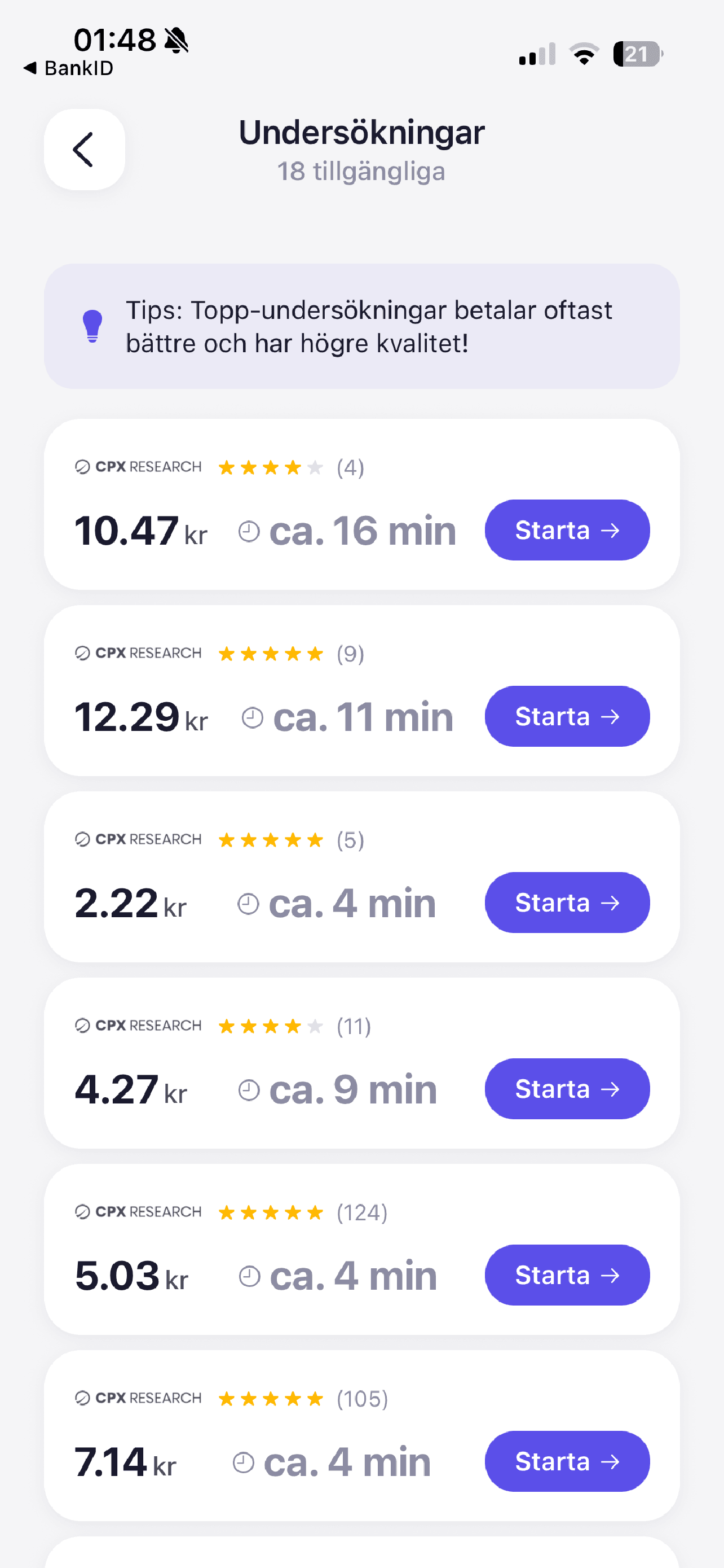 FolkPanelen app - Betalda enkäter och marknadsundersökningar, svara på frågor och tjäna pengar direkt